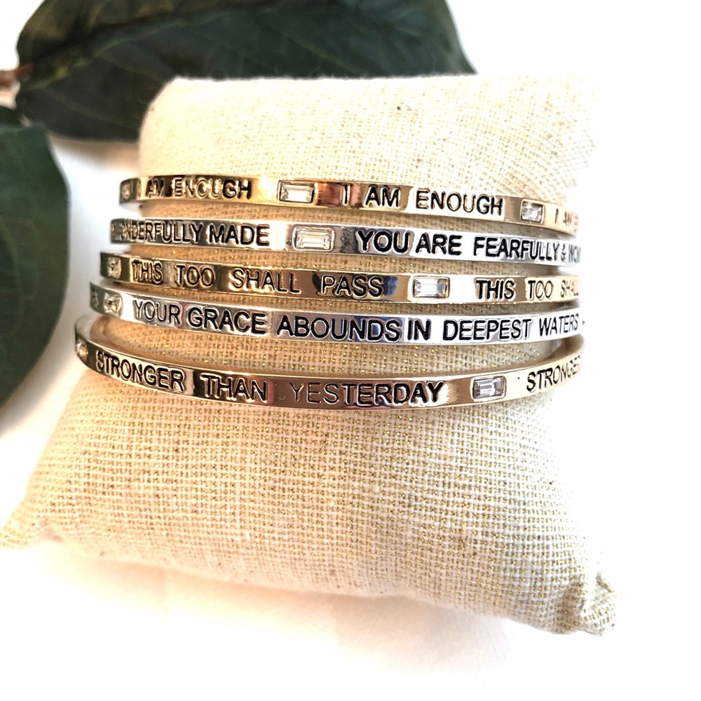 🌟SOLD🌟Stackable bracelets; inspirational bangles